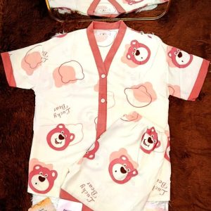 Pijama Boton Tela galleta fresca